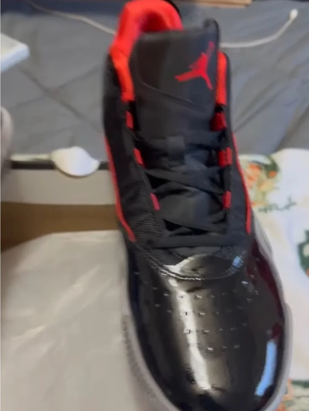 Men’s Jordan Stay Loyal  Black and Red High-Top Sneakers